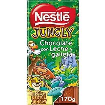 Nestlé Tableta de Chocolate con Leche y Galleta Jungly, 125g