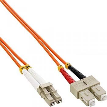 Cable de fibra óptica dúplex InLine®, LC/SC, 50/125µm, OM2, 5m