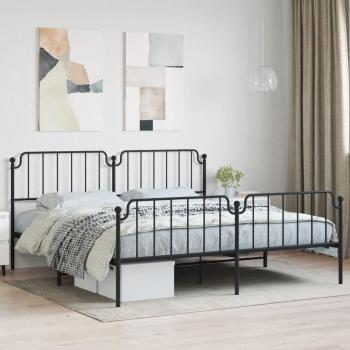 Cuadro redondo con cabecera y pediera metal negro 200x200 cm