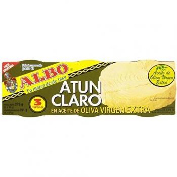 Albo Atún Claro en Aceite de Oliva Virgen Extra, 3 x 67g
