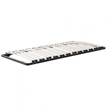 Somier de láminas independiente 90 x 200 cm, estructura de metal con 24 listones de madera