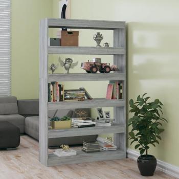 Librería divisor de espacios Sonoma gris 100x30x166 cm