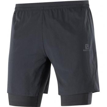Salomon Short de hombre Cross Twinskin con tecnología Twinskin, diseño ligero y transpirable, ideal para correr y actividades al aire libre, cuenta con una malla interior integrada para mayor comodidad y soporte