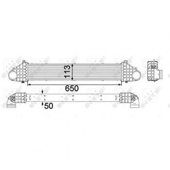 Intercooler NRF 30308 para Volvo C30, C70, S40 y V50 - Echangeur de aire/agua