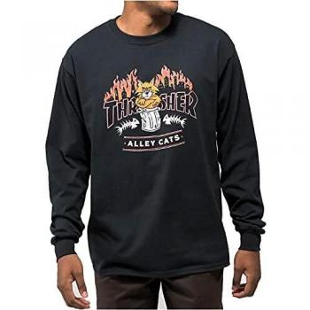 Thrasher Men's XL Black Long Sleeve Crew Neck T-Shirt