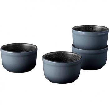 BergHOFF Gem High Black Stoneware Ramekin Set of 4 (9 cm)