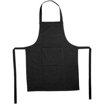 Delantal con Bolsillo Negro Algodón (60 x 80 cm)
