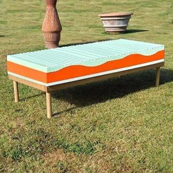 Artax colchón Multi ola H24 cm extraíble, en polagel, de memoria de forma, grafito,, Tissu Coolmax, grand lit 150x190
