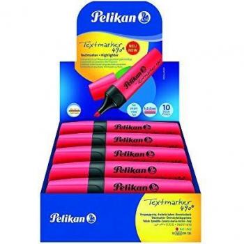 Pelikan 490-RO Premium Textmarker Rotuladores fluorescentes, paquete de ahorro 10 piezas, rojo, set escolar, oficinas - 940429A
