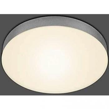 Plafón LED Flame, Ø 28,7 cm, plata, 21W, 2000 lúmenes