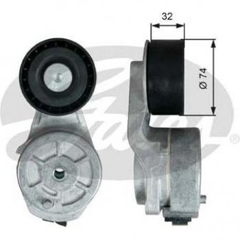 Tensor de correa GATES T38710 con diseño DriveAlign, compatible con correas acanaladas en V y poli V, ideal para mantener la tensión adecuada en el sistema de transmisión