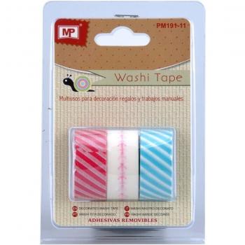 MP PM191-11 - Pack de 3 cintas decorados, tamaño 3 x 3 m