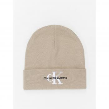 Gorro Calvin Klein Jeans taupe de algodón orgánico