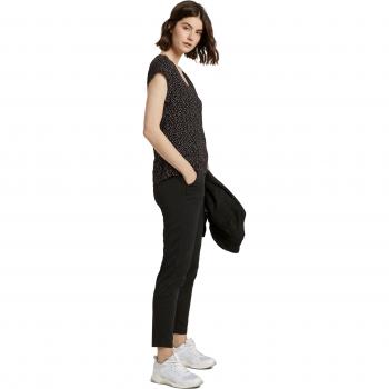 Pantalón de mujer holgado con dos bolsillos delanteros y trabillas para cinturón