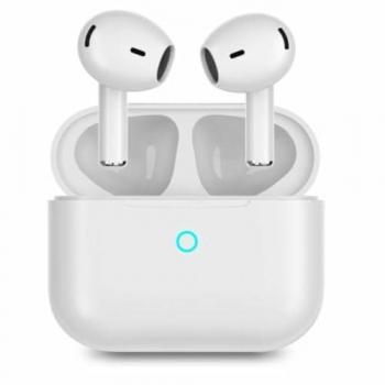 Auriculares Bluetooth PcCom Essential con Cancelación de Ruido y Micrófono Blanco
