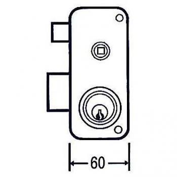CERRADURA SOBREPONER 2556 BP 60 IZDA. MCM