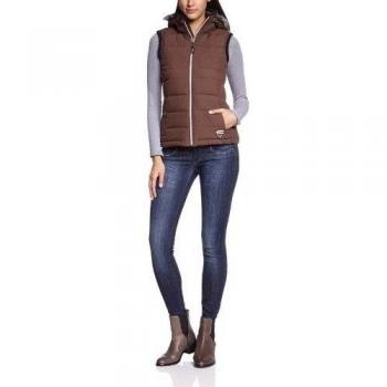 Killtec Daunenweste mit Abzipbarer Kapuze Kaliara - Chaqueta de esquí para mujer, color marrón, talla 48