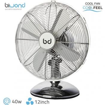 Ventilador de Sobremesa CoolFeel Metálico 40W 12 Giratorio 3 Velocidades Biwond