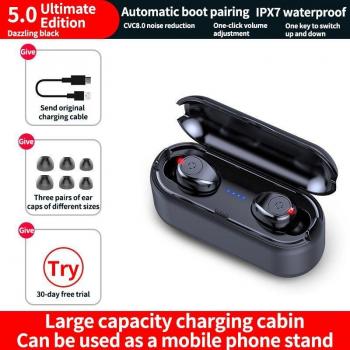 Auriculares Inalámbricos TWS Olaf Original F9-V5.0 Bluetooth 5.0 con Huella Digital Táctil y Estéreo HiFi para Deporte