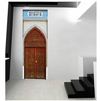 Stickers Trompe l oeil puerta marroquí, L 93cm x H 205cm
