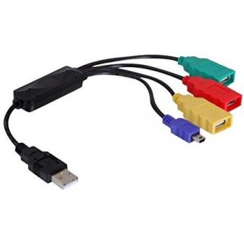 DeLOCK 61724 USB 2.0 External 4-Port Hub, 480 Mbit/s, Black