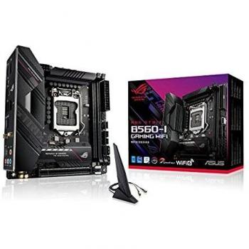 Asus rog strix b560i gaming wifi intel b560 lga 1200 miniitx motherboard pcie 40 62 teamed power stages wifi 6 25 gb lan m2 backplate twoway ai noise cancelation usb 32 gen 2x2