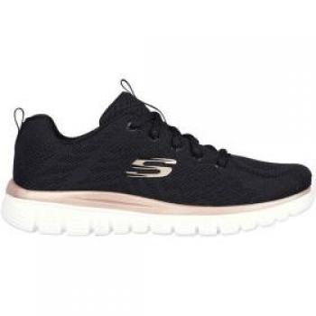 Zapatillas Skechers Graceful Negra/Cobre Mujer