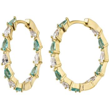 Ear Candy - Pendientes aros (par) Matilda de plata bañados en oro 18k