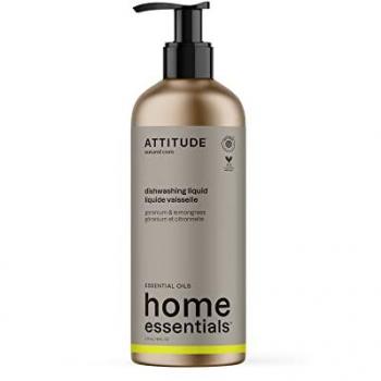 Attitude Home Essentials Dishwashing Liquid - Geranium & Lemongrass, 473 ml