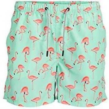 Jack & Jones Jjiaruba Jjswimshorts AKM Animal STS Bañador para Hombre, Brook Green, S