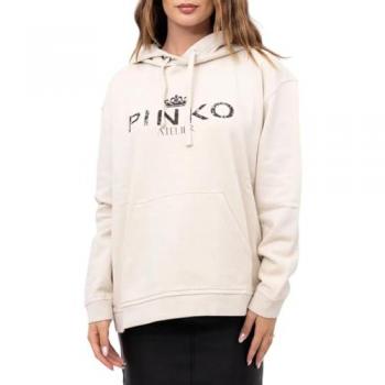 Pinko Beige Regular Fit Women's Sweatshirt Bassani 104388 A27V