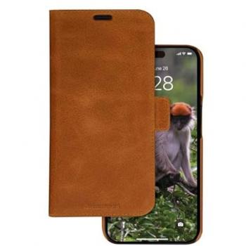 Funda de cuero folio dbramante1928 Lynge para iPhone 15 - Marrón