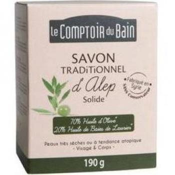 Jabón Sólido Tradicional de Alepo 190g - Ideal para Pieles Muy Secas