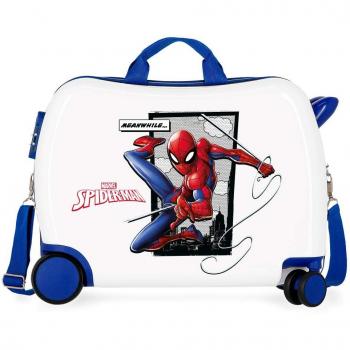 Marvel Spiderman Action Maleta Infantil Azul 50x38x20 cms Rígida ABS Cierre combinación 34L 2,3Kgs 4 Ruedas Equipaje de Mano