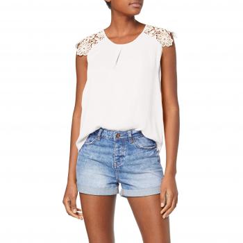 Only Onyliva S/s Top Wvn Camiseta sin Mangas, Blanco Cloud Dancer, 40
