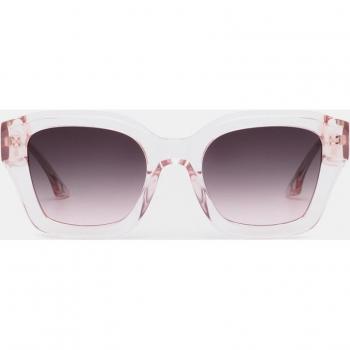 Gafa de sol de mujer en acetato con forma rectangular Scalpers Williamsburg 02 rosa transparente