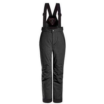 Pantalones de Esquí Maier Sports Maxi Slim para Niños, Color Negro, Talla 176, Mitachando, Impermeables y Cálidos