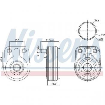 NISSENS 91372 Oil Cooler without Filter Housing