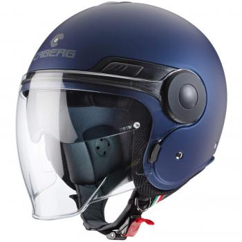 Caberg Uptown Motorrad Roller Jet Helm Chopper Sonnenblende Belüftet Pinlock Brillenträger Moped, 30550, Farbe Blau Matt, Größe XS