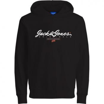 Jack & Jones Junior Symbol Black Hoodie for Kids - Sizes 140-152