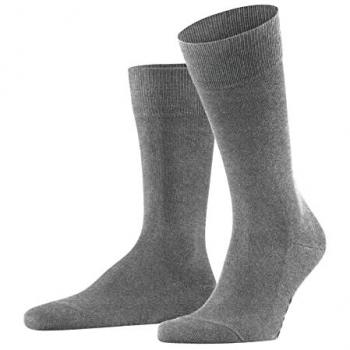 Falke Family Men's Cotton Blend Socks - Light Gray Melange - Size 43-46