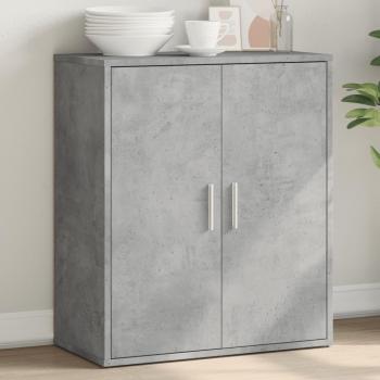 Aparador de madera de ingeniería 60x31x70 cm, mueble de almacenaje de salón, buffet para salón, armario auxiliar, armario de almacenamiento en color gris hormigón