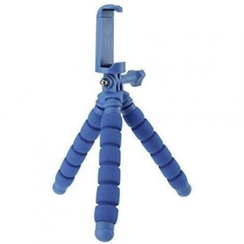 Rollei Monkey Pod Mini - Minitrípode, Apto para Smartphones, cámaras de acción y cámaras compactas, Color Azul