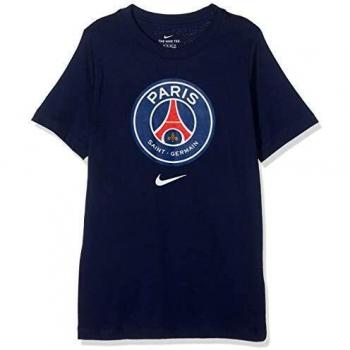 NIKE PSG B Nk tee Evergreen Crest Camiseta de Manga Corta, Niños, Midnight Navy, L