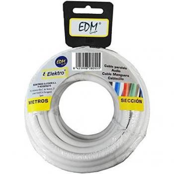 Carrete de Manguera Plana Blanca 2x1,5mm 15 Metros para Audio E3/28062