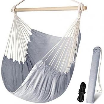 Chihee Silla de la Hamaca Hamaca Grande de relajación Que cuelga, Silla de Tela del algodón para Mayor Comodidad y Durabilidad Interior/al Aire Libre del hogar