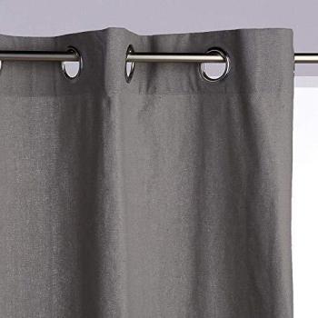 ATMOSPHERA 68004 Cortina con Ollaos, Gris,