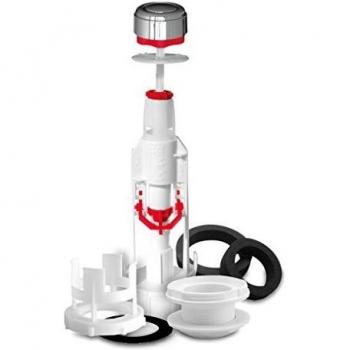 fominaya 0129307011 Descargador Tyfon10 3G universal con pulsador + conjunto base y juntas + acople roca, Negro, Estandar