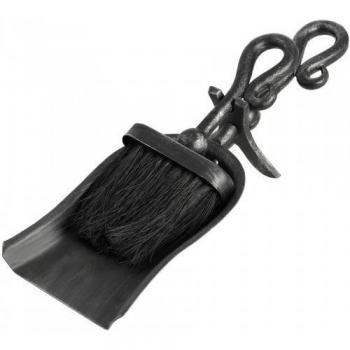 Conjunto de Lareira Crook Top en Aço Escovado Preto - Hill Interiors