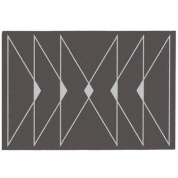 Alfombra Geométrica con Acabado Lurex - 160 x 230 cm - Topo - TROZIA